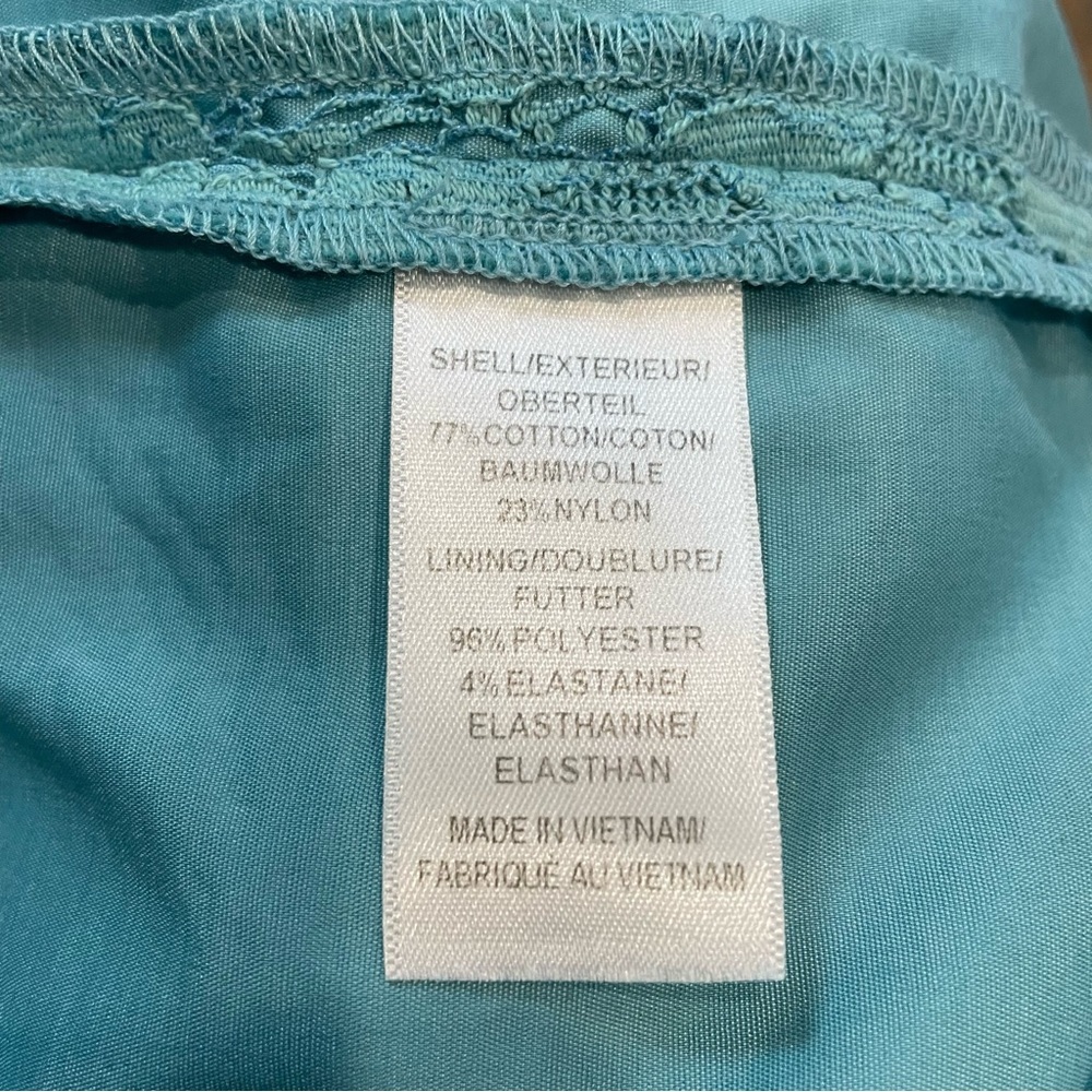 Adrianna Papell Elegant Blue Lace Dress Size 6 - Picture 7 of 8